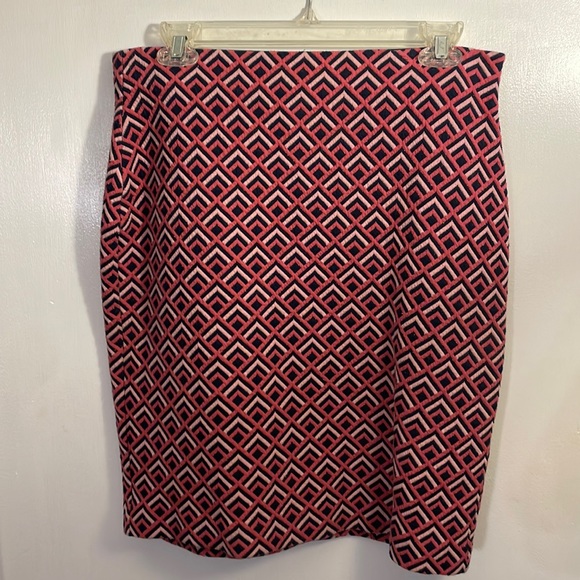 LOFT Dresses & Skirts - Loft pink and navy skirt size M